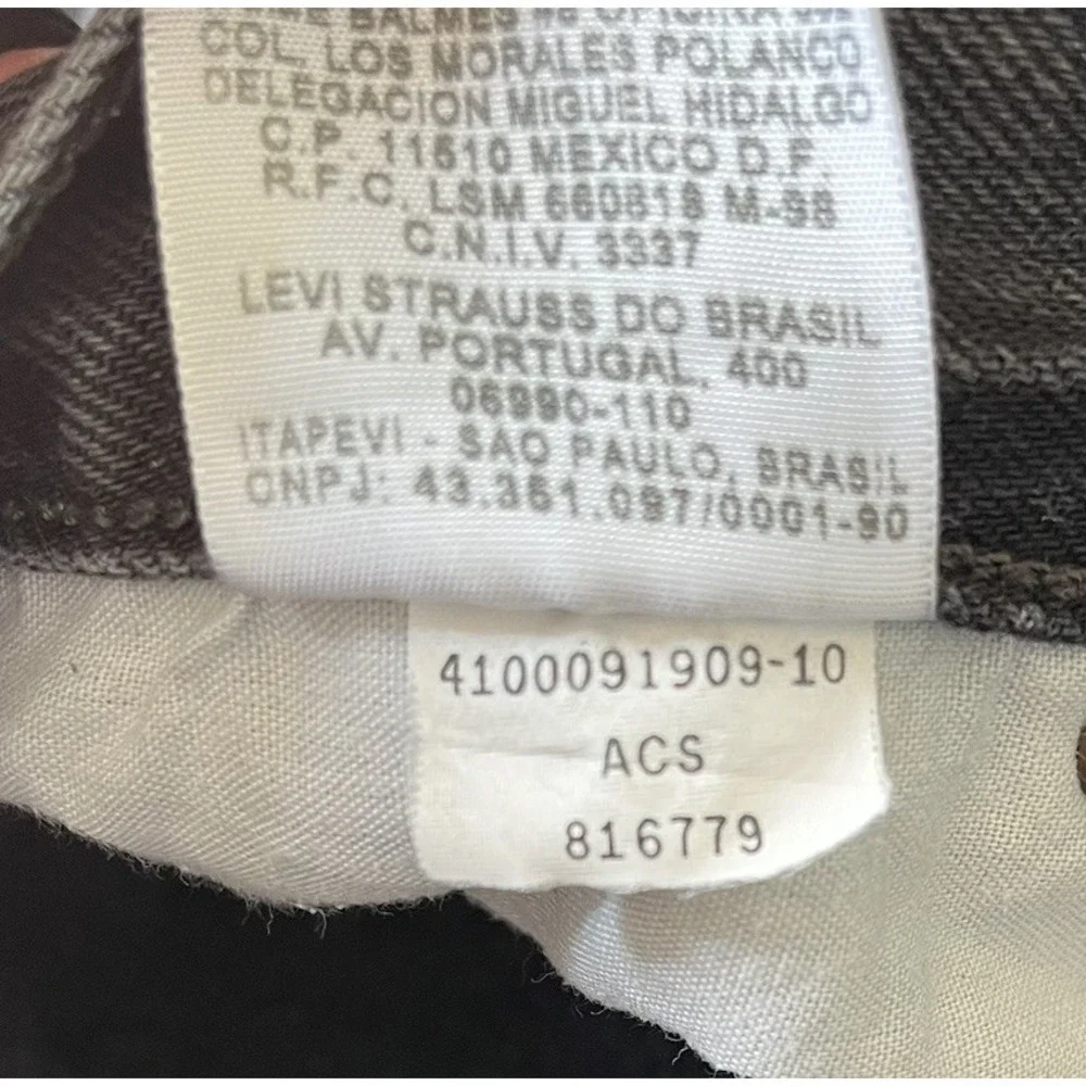 Levi's‎ 501 Original Fit Jeans Button Fly Iconic Straight Leg Black Men's 40x34